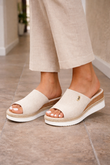 Sandalias de Mujer con Punta Abierta y Suela Plataforma Estilo Espadrilla