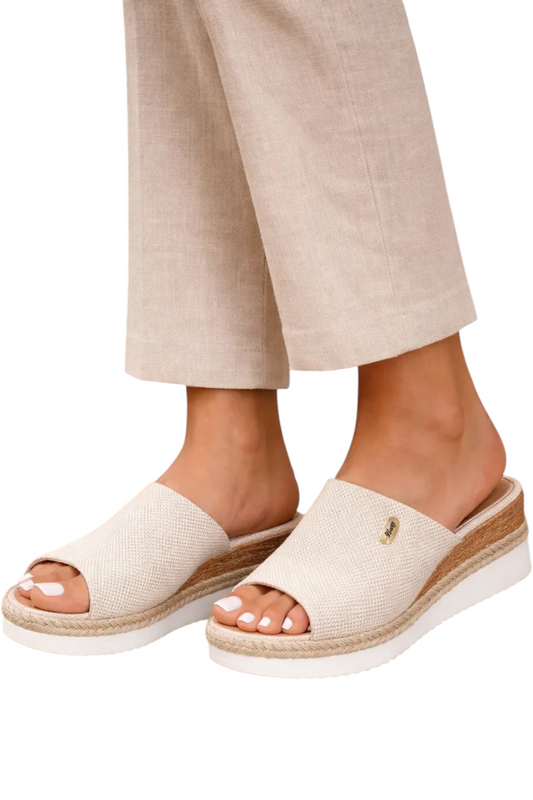 Sandalias de Mujer con Punta Abierta y Suela Plataforma Estilo Espadrilla