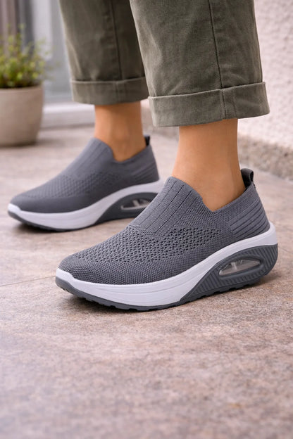 Zapatillas Slip-On de Punto para Mujer con Suela de Cámara de Aire