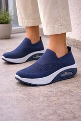 Zapatillas Slip-On de Punto para Mujer con Suela de Cámara de Aire