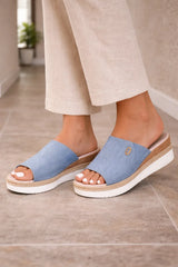 Sandalias de Mujer con Punta Abierta y Suela Plataforma Estilo Espadrilla