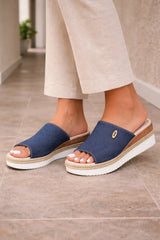 Sandalias de Mujer con Punta Abierta y Suela Plataforma Estilo Espadrilla